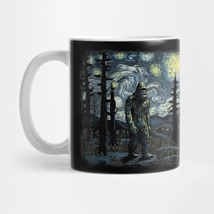 Bigfoot Starry Night Sasquatch Mug